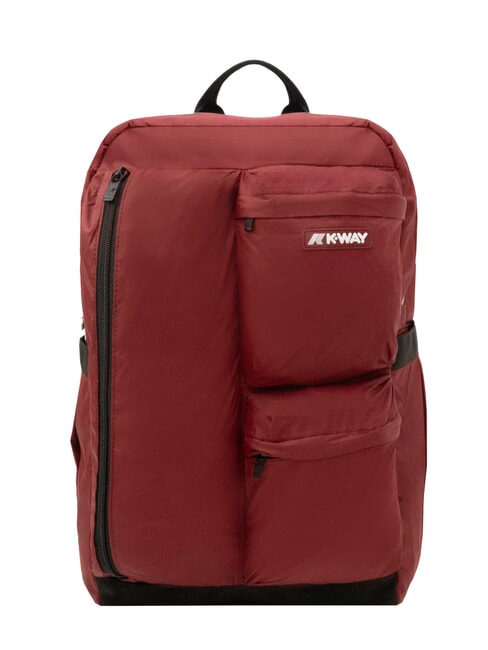 KWAY AMBERT 15,6-Zoll-Laptop-Rucksack roter Syrah - PC-Rucksäcke