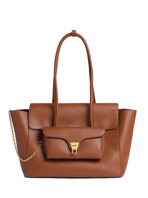 COCCINELLE DOUBLE BEAT Umhängetasche Cognac - Damentaschen