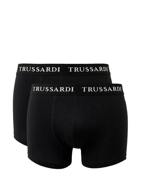 TRUSSARDI BRANDED ELASTIC Zwei Paar Boxershorts Schwarz - Herrenslip