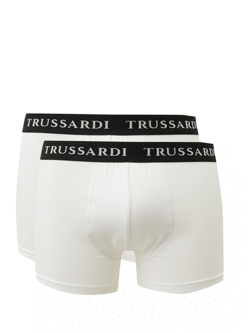 TRUSSARDI BRANDED ELASTIC Zwei Paar Boxershorts Weiß - Herrenslip