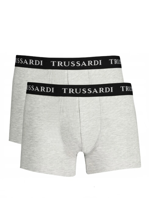 TRUSSARDI BRANDED ELASTIC Zwei Paar Boxershorts grau meliert - Herrenslip