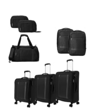 AMERICAN TOURISTER BLAZING RIDE Set bestehend aus 3 Trolleys + Reisetasche + 2 Rucksäcken + 2 Kosmetikkoffern - Trolleyset