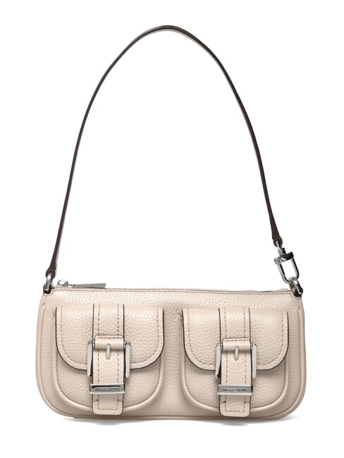 MICHAEL KORS ZOEY Kleine Schultertasche aus Leder heller Sand - Damentaschen