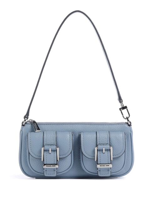 MICHAEL KORS ZOEY Kleine Schultertasche aus Leder Chambray - Damentaschen