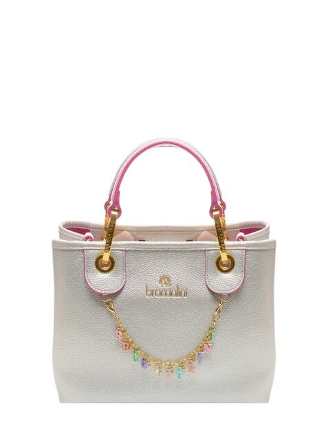 BRACCIALINI BETH Mittelgroße Tasche mit abnehmbarem Beutel Silber - Damentaschen