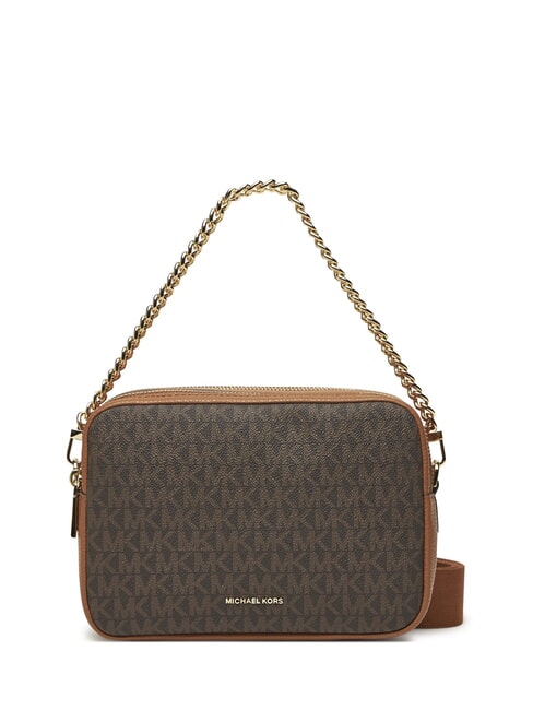 MICHAEL KORS BRYANT Schultertasche mit Allover-Logoprint Brn/Eichel - Damentaschen