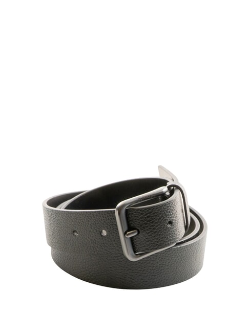 CALVIN KLEIN CASUAL PIN BUCKLE Ledergürtel Schwarz / mattes Anthrazit - Gürtel