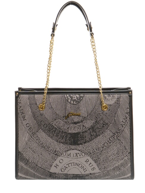 GATTINONI PLANETARIUM Umhängetasche mit Kettengriff monochrom hellgrau/schwarz - Damentaschen