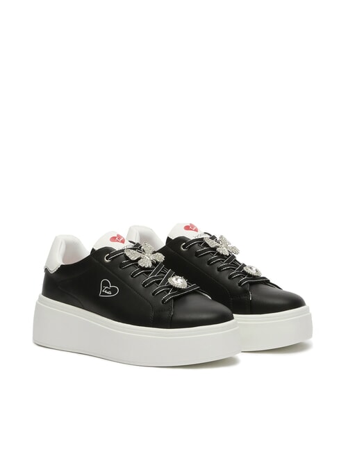 BRACCIALINI TUA Sneaker mit Strass-Schnürsenkeln Schwarz - Damenschuhe