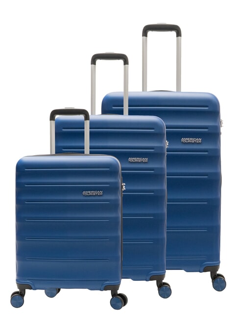 AMERICAN TOURISTER SPEEDLINK Set mit 3 Trolleys: Kabinenwagen, mittelgroß, groß NAVY BLAU - Trolleyset