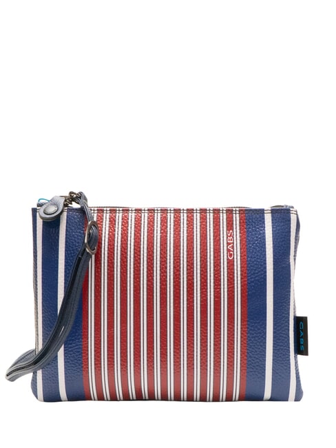 GABS BEYONCE Lederclutch Feuerlinien + blaue Tinte - Damentaschen