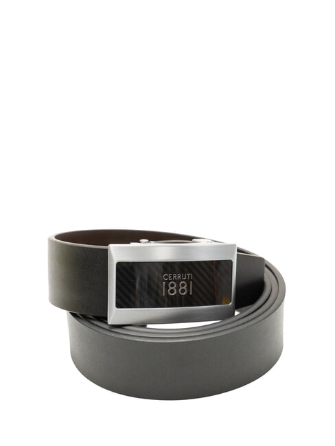 CERRUTI 1881 Doppelseitiger Ledergürtel schwarz/dunkelbraun - Gürtel