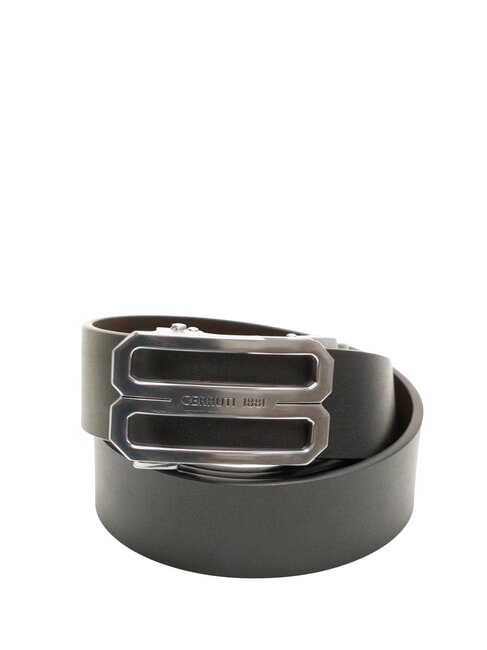 CERRUTI DOUBLEFACE Wendbarer Ledergürtel schwarz/dunkelbraun - Gürtel