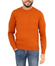 NORTH SAILS N|S Rundhalspullover mit Logostickerei goldene Flamme - Herrenpullover - 1