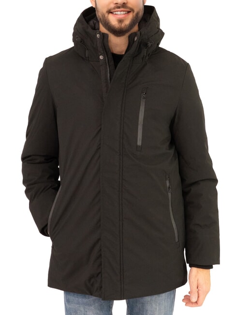 NORTH SAILS LIGHT SOFT Lange Jacke mit Kapuze Schwarz - Herrenjacken