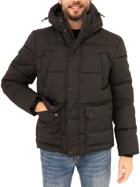 NORTH SAILS PADDED Mittellange Daunenjacke mit Kapuze Schwarz - Daunenjacken für Herren