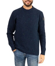 NORTH SAILS N|S Melange-Wollmischung, Rundhalspullover Navy blau - Herrenpullover - 1