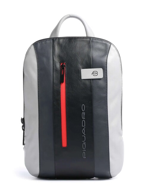 PIQUADRO URBAN Laptop-Rucksack 14", aus Leder Grau - PC-Rucksäcke