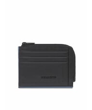 PIQUADRO ATLAS Flaches Leder-Kartenetui und Münzfach - Brieftaschen Herren