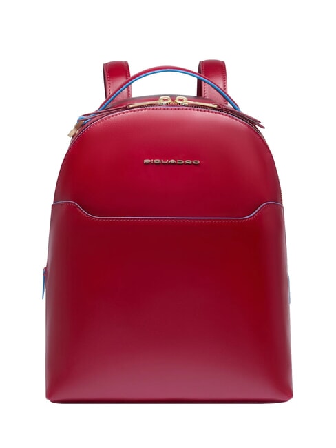PIQUADRO BLUE SQUARE Lederrucksack ROT - Damentaschen