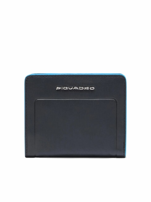 PIQUADRO ATLAS Kompakte Damen-Ledergeldbörse schwarz2 - Brieftaschen Damen
