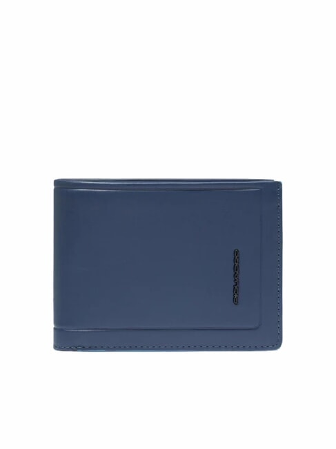 PIQUADRO ATLAS Ledergeldbörse mit Münzfach Blau - Brieftaschen Herren