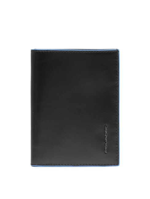 PIQUADRO BLUE SQUARE Vertikale Ledergeldbörse Schwarz - Brieftaschen Herren