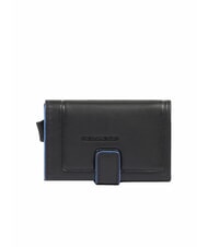 PIQUADRO ATLAS Automatischer Kartenhalter aus Metall und Leder - Brieftaschen Herren