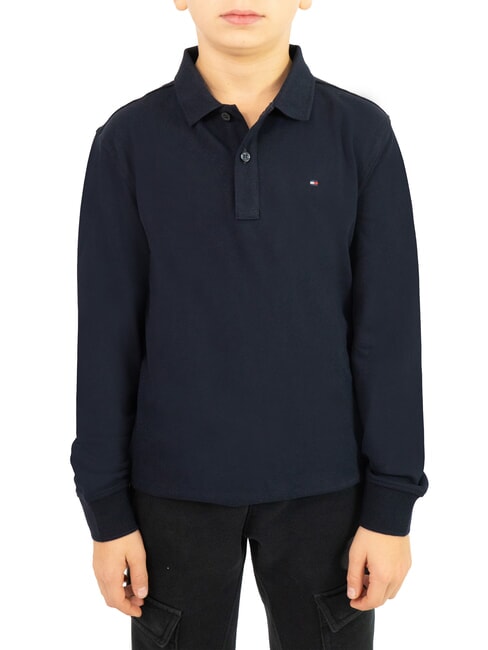 TOMMY HILFIGER TH KIDS Langarm-Poloshirt für Kinder Wüstenhimmel - Kinder-T-Shirt