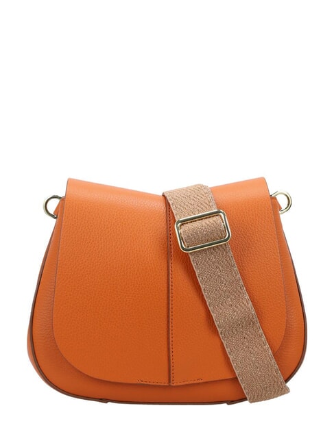 GIANNI CHIARINI HELENA ROUND Ledertasche mit doppeltem Schultergurt würzen - Damentaschen