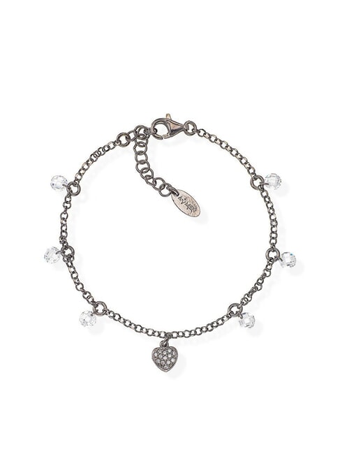 AMEN CANDY CHARM Silbernes Armband mit Anhängern Ruthenium - Armbänder