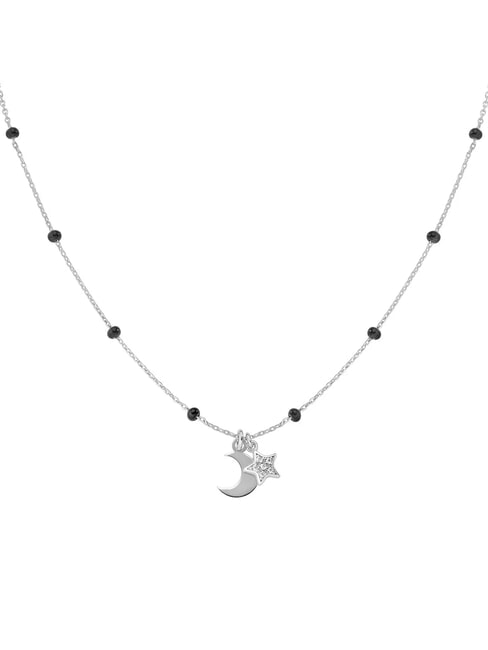 AMEN CANDY CHARM Halskette mit Mond- und Sternanhängern Rhodium - Halsketten