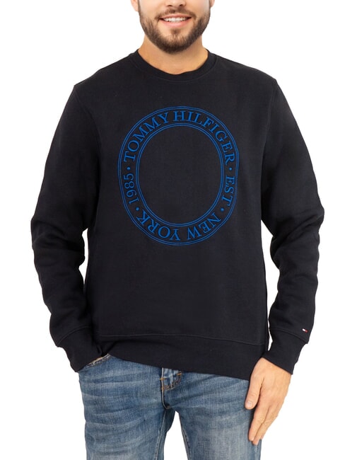 TOMMY HILFIGER TH Herren-Sweatshirt mit Rundhalsausschnitt und Logo Wüstenhimmel - Sweatshirts Herren