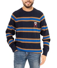 TOMMY HILFIGER TH Rundhals-Baumwollpullover mit Logostickerei - Herrenpullover