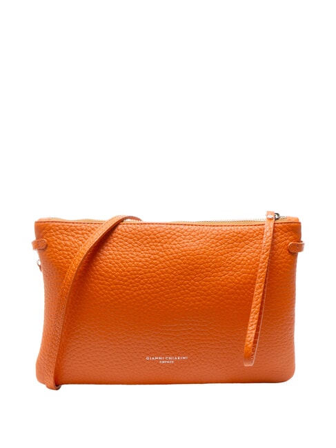 GIANNI CHIARINI HERMY Lederclutch mit Schulterriemen Korallen-Natur - Damentaschen