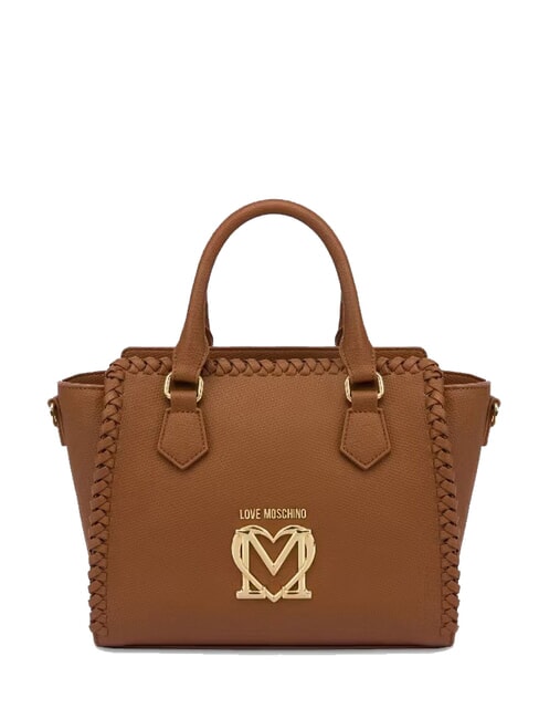 LOVE MOSCHINO BRAIDED Handtasche mit Schulterriemen Kamel - Damentaschen