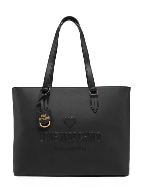 LOVE MOSCHINO LOVE EMBOSSED Schultertasche Schwarz - Damentaschen