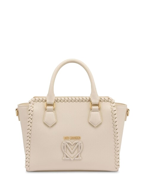 LOVE MOSCHINO BRAIDED Handtasche mit Schulterriemen Elfenbein - Damentaschen