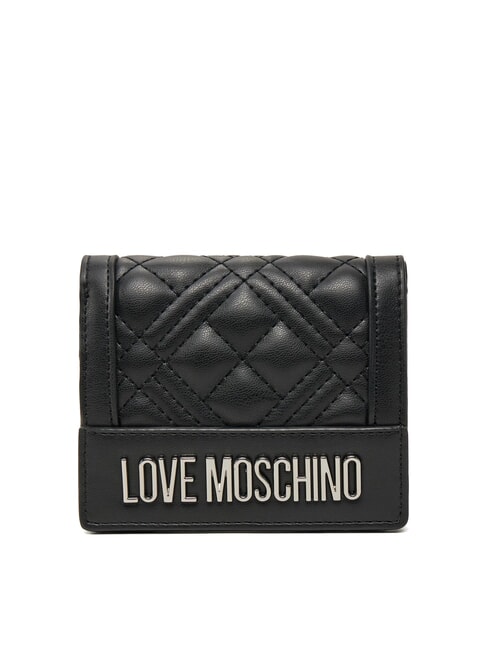 LOVE MOSCHINO QUILTED Kompakte Geldbörse Schwarz Schwarz - Brieftaschen Damen