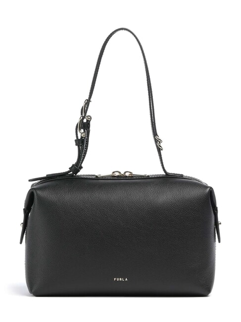 FURLA DOUBLE Schultertasche aus Leder Schwarz - Damentaschen