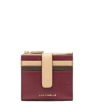 COCCINELLE METALLIC TRICOLOR Mini-Geldb&ouml;rse aus geh&auml;mmertem Leder - Brieftaschen Damen