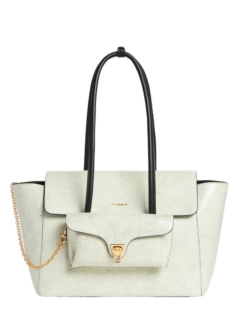 COCCINELLE DOUBLE BEAT CRA Umhängetasche Schnee/Noir - Damentaschen