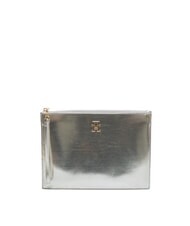 TOMMY HILFIGER TH MONOGRAM Umschlagtasche mit Handgelenkschlaufe metallisches Silber - Damentaschen - 1