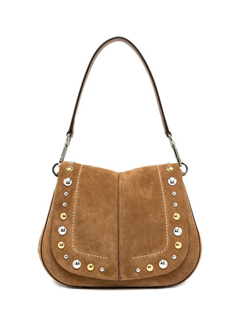 GIANNI CHIARINI HELENA ROUND Wildledertasche mit Doppelfunktion Karamell - Damentaschen