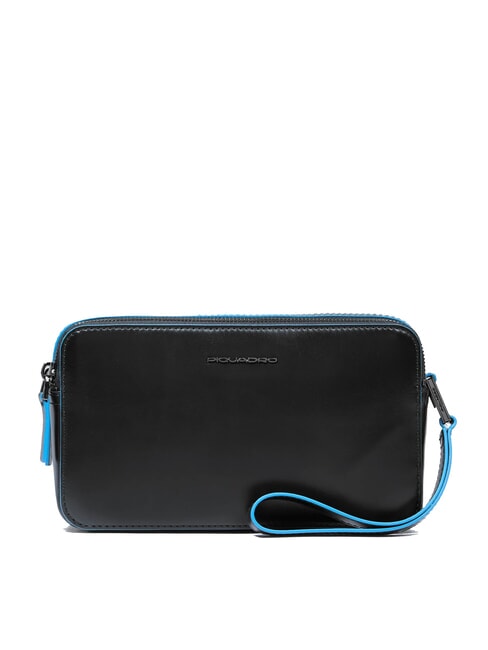 PIQUADRO BLUE SQUARE Clutch aus Leder Schwarz - Damentaschen