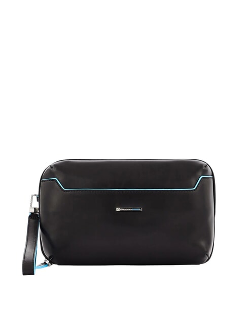 PIQUADRO BLUE SQUARE Organisierte Clutch aus Leder Schwarz - Tablettmappe &amp; Organizer