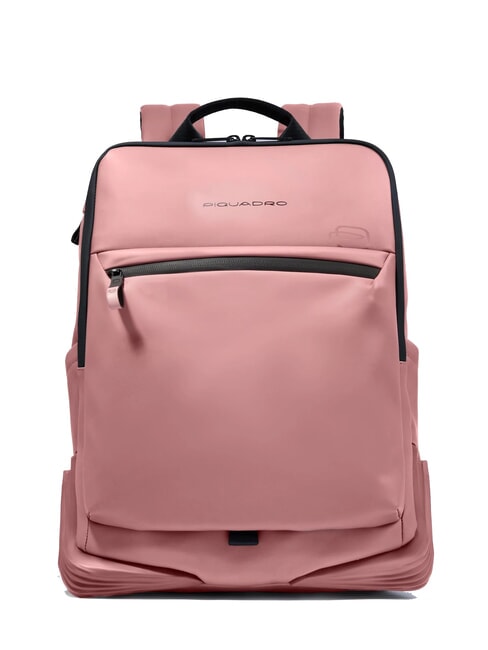 PIQUADRO CORNER SPECIALE GOMMATO 15,6-Zoll-Laptop-Rucksack ROSA - PC-Rucksäcke