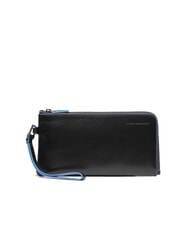 PIQUADRO BLUE SQUARE Herren-Clutch aus Leder mit Kartenhalter Schwarz - Brieftaschen Herren - 1