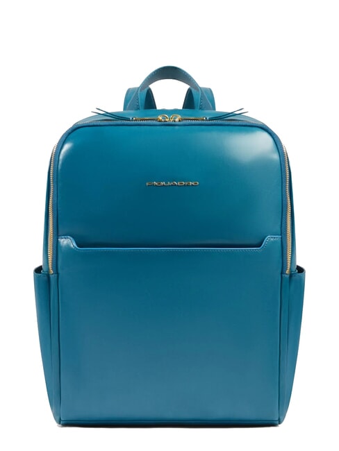 PIQUADRO BLUE SQUARE  14-Zoll-Laptop-Rucksack aus Leder Oktan 3 - PC-Rucksäcke
