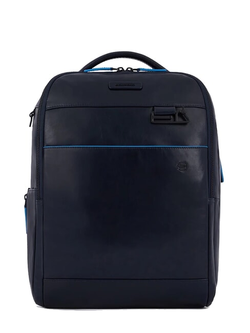 PIQUADRO B2 REVAMP 14-Zoll-Laptop-Rucksack aus Leder Blau - PC-Rucksäcke